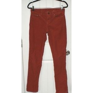 J Crew City Fit Corduroy Pants Burnt Orange 26R